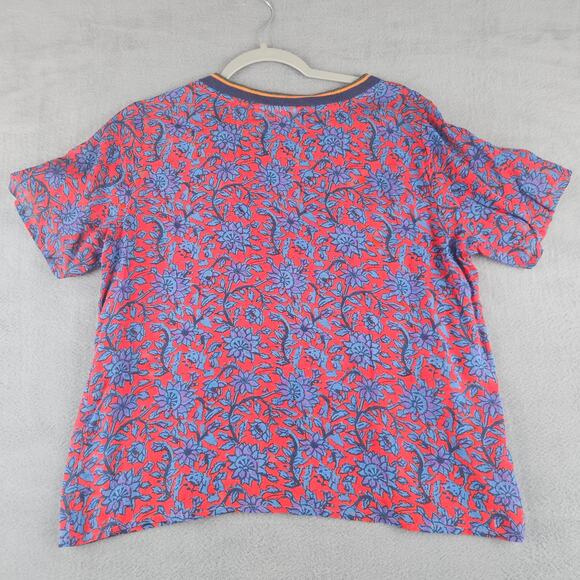 Roller Rabbit Silk Cotton Blend Floral Shirt Size M - Picture 2 of 7